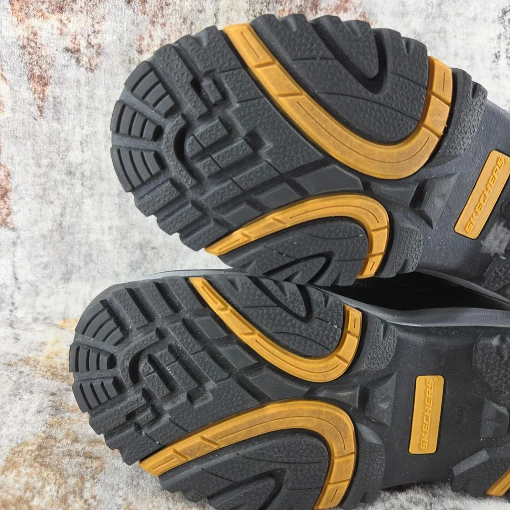 Skechers Hiking Boots Mens 8.5 Black Relaxed Fit Relment Daggett Outdoor Trail